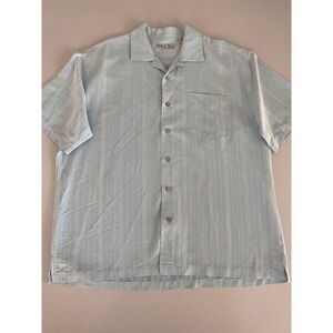 Batik Bay Mens XL Blue Aloha Short Sleeve Button Up Front Pocket Shirt